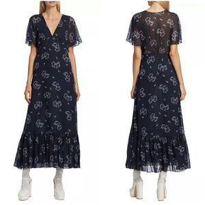 NEW LoveShackFancy Kover Blue Maxi Dress $595